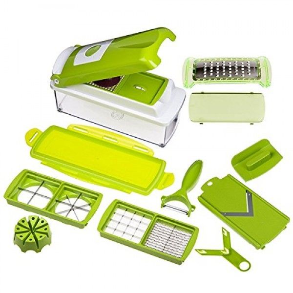 Hozada Nicer Dicer plus Beautiful Vegetable Slicer Cutter Grater Mandoline Slicer Vegetable Chopper Multipurpose Kitchen Tools with Drain Basket