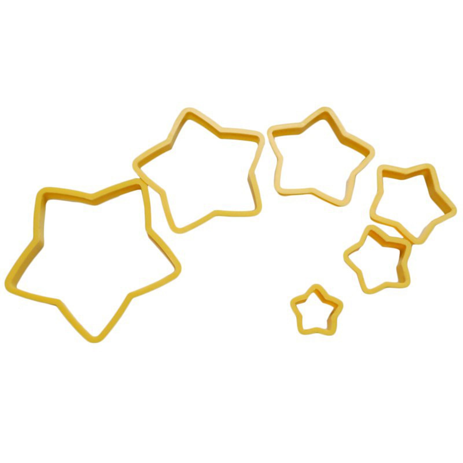 1 Set Creative Cookie Cutter Easy to Demold Plastic Cute Star Shape Biscuit Mold for Cooking