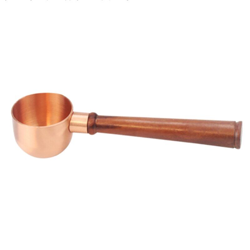 Coffee Scoop for Ground Coffee Beans Wooden Handle Measuring Spoon Tea Tablespoon 10g Capacity Kitchen