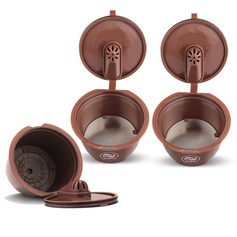 Reu Coffee Capsule For Dolce Gusto Coffee Filter Cup Filters Compatible For dolcegusto With Spoon Brush Kitchen Accessories