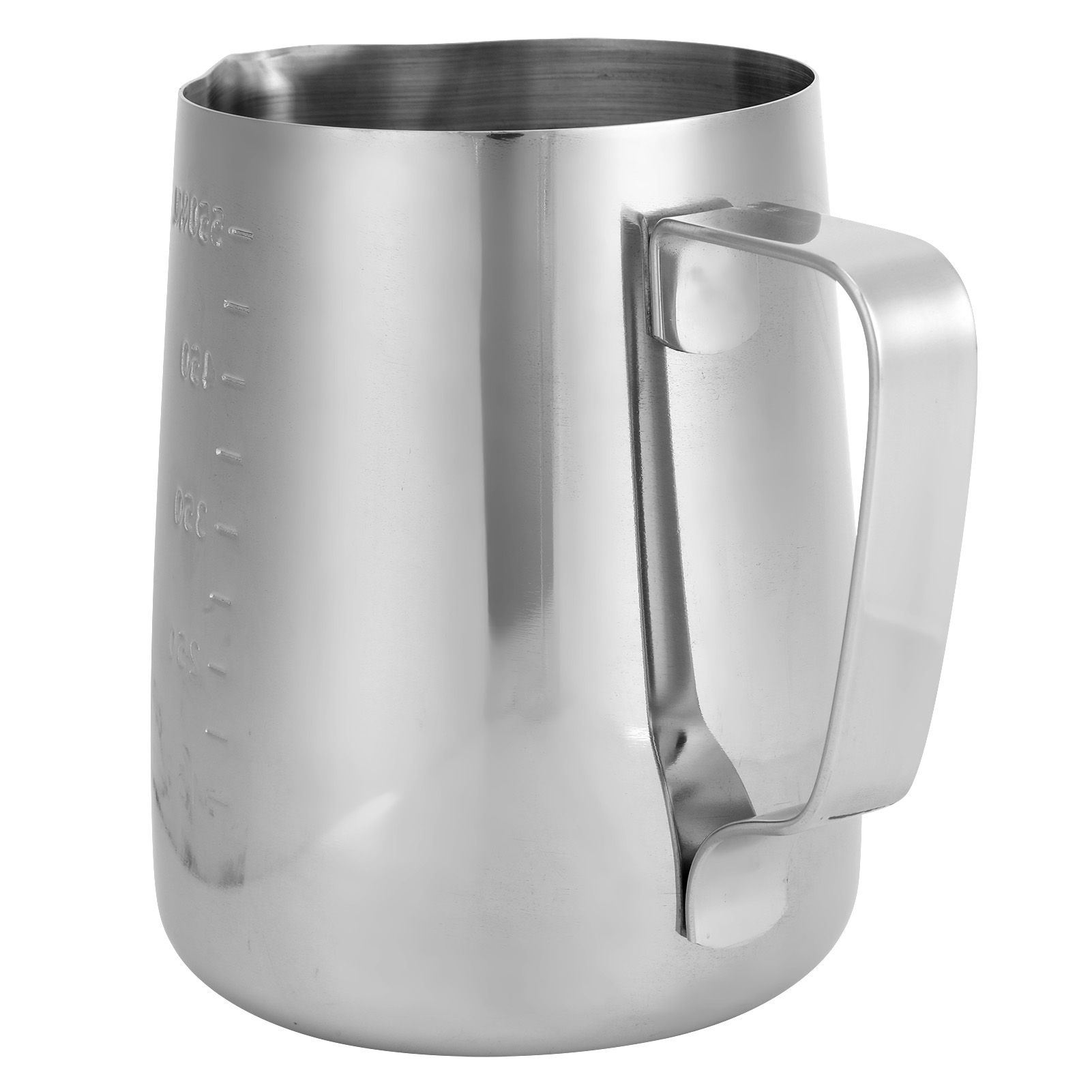 Coffee Latte Cup Milk Pitcher Ergonomic Handle Stainless Steel for Cafe Home