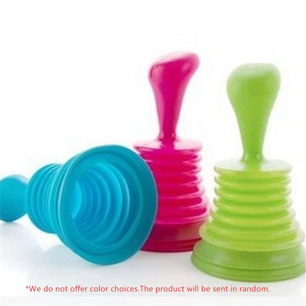 Portable Powerful Sink Drain Pipe Pipeline Dredge Suction Cup Toilet Plungers Randomly Delivered
