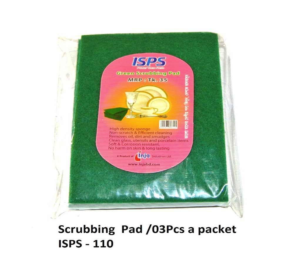 Kitchen Scrubber Green Pad 03 Pcs Pack