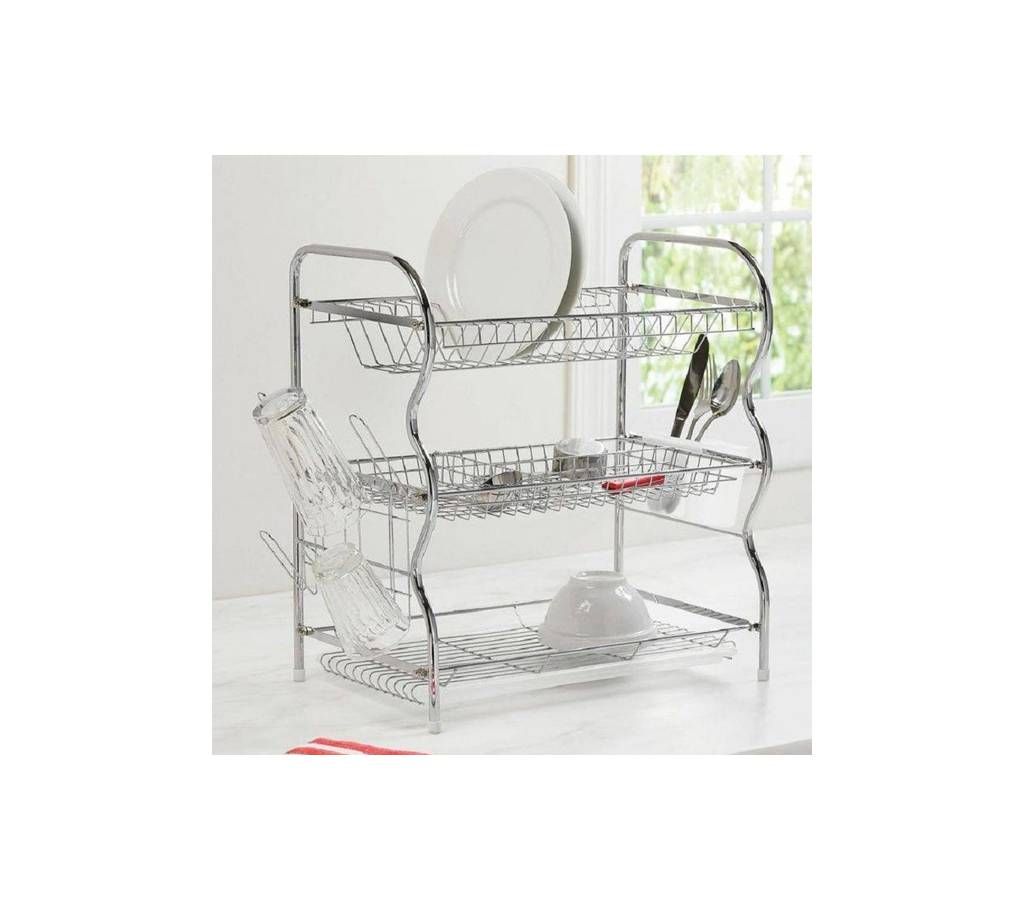3 Layer/Tier Stainless Steel Kitchen Dishes Rack