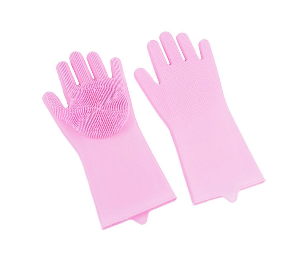 Magic Silicone scrubber Kitchen gloves