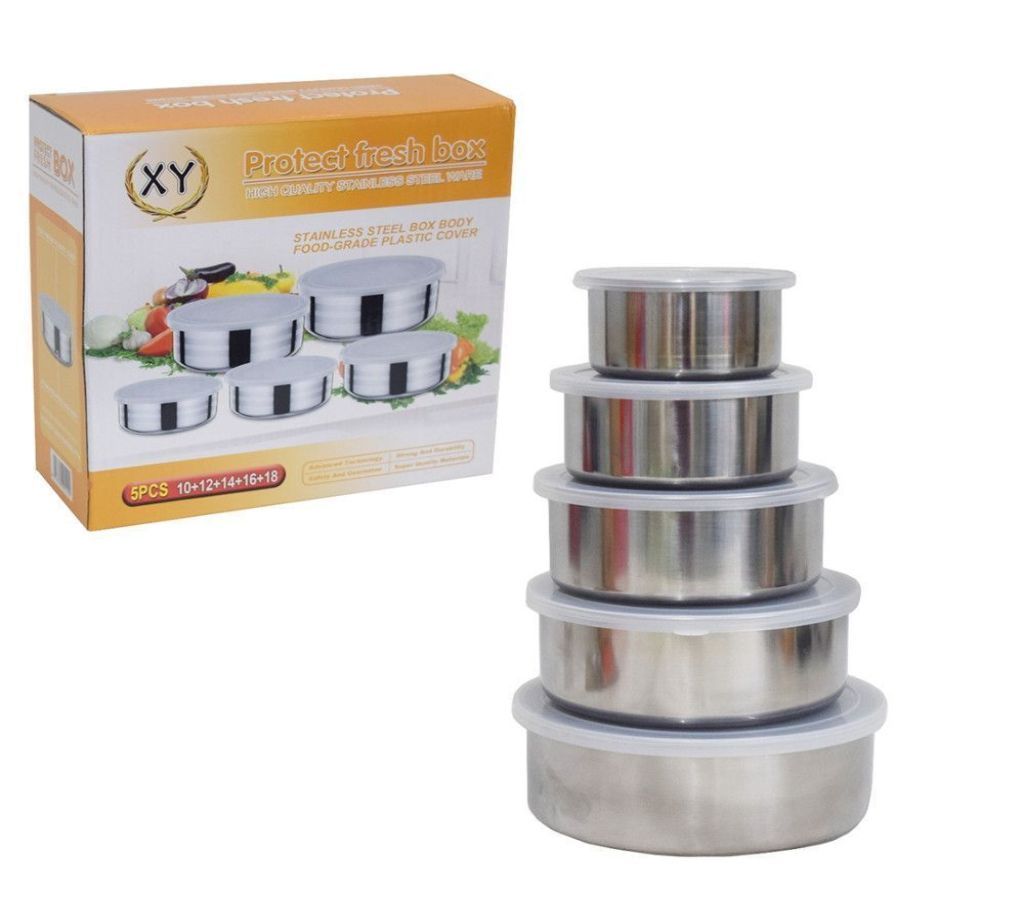 5 Pices Multi-functional Stainless Steel Protect Fresh Box