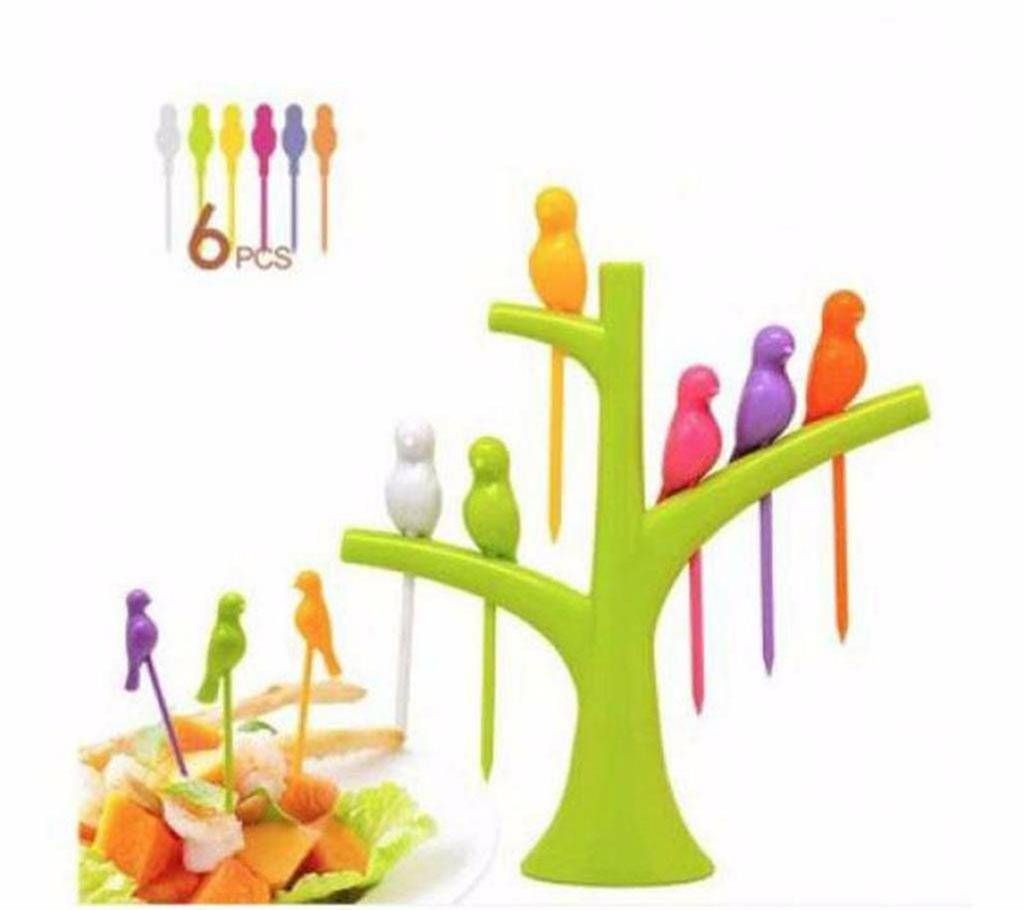HUMMING BIRD FRUIT FORK SET