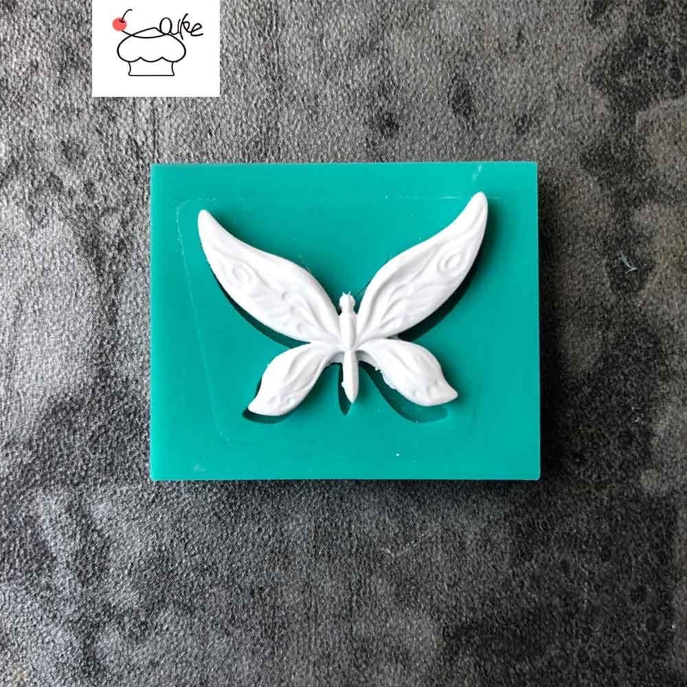 Aouke Butterfly Silicone Decorating Molds Cake Silicone Mold Sugarpaste Candy Chocolate Gumpaste Clay Mould