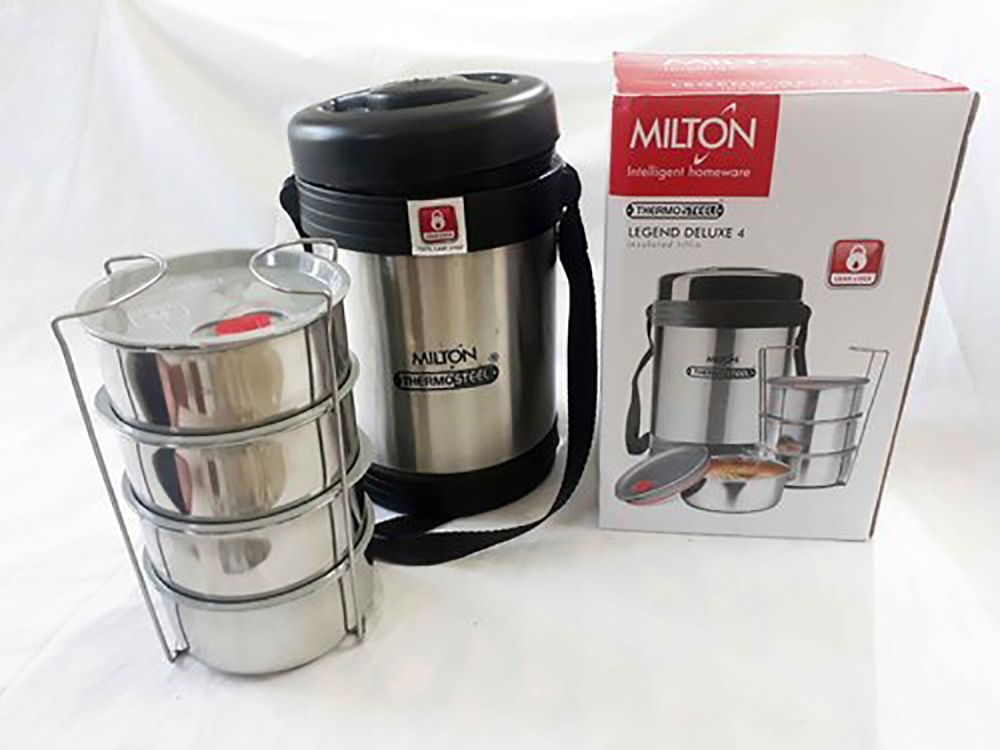 Milton Legend 4 Thermosteel Tiffin Box, (4 Containers)