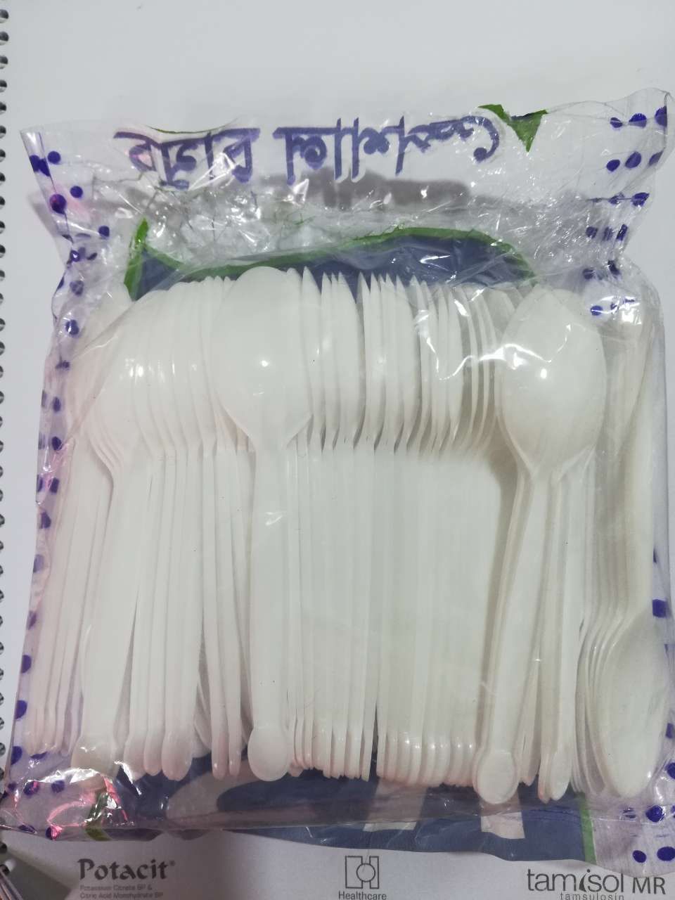 One time Disposable Plastic spoon 100 pcs (mini)