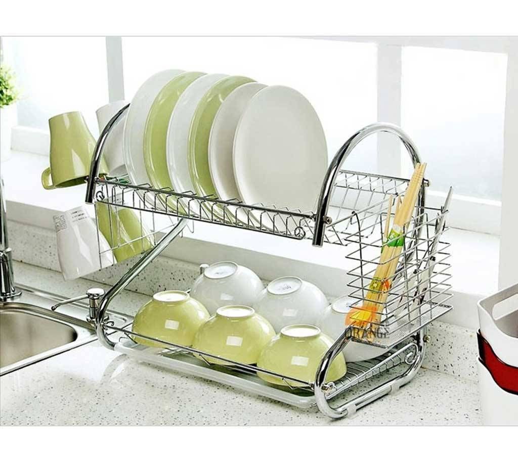 2 Layer Stainless Steel Kitchen Rack