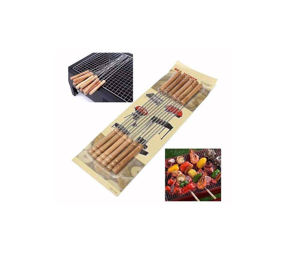 12 Pcs BBQ stike - Wooden and Silver