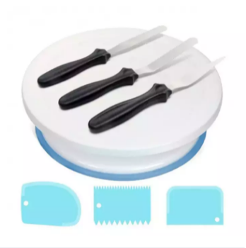 7Pcs/Set Cake Rotary Table Set DIY Pastry Accessories Cake Stand Turntable Decorating Baking Tool