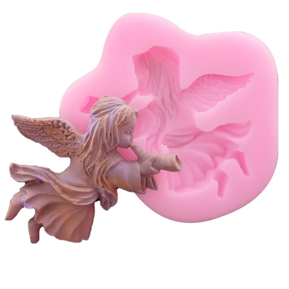 Silicone Angel Girl Mold DIY Silicone Soap Molds Cake Mold Cake Chocolate Fondant Decorating Tool Party Cupcake Baking Mould