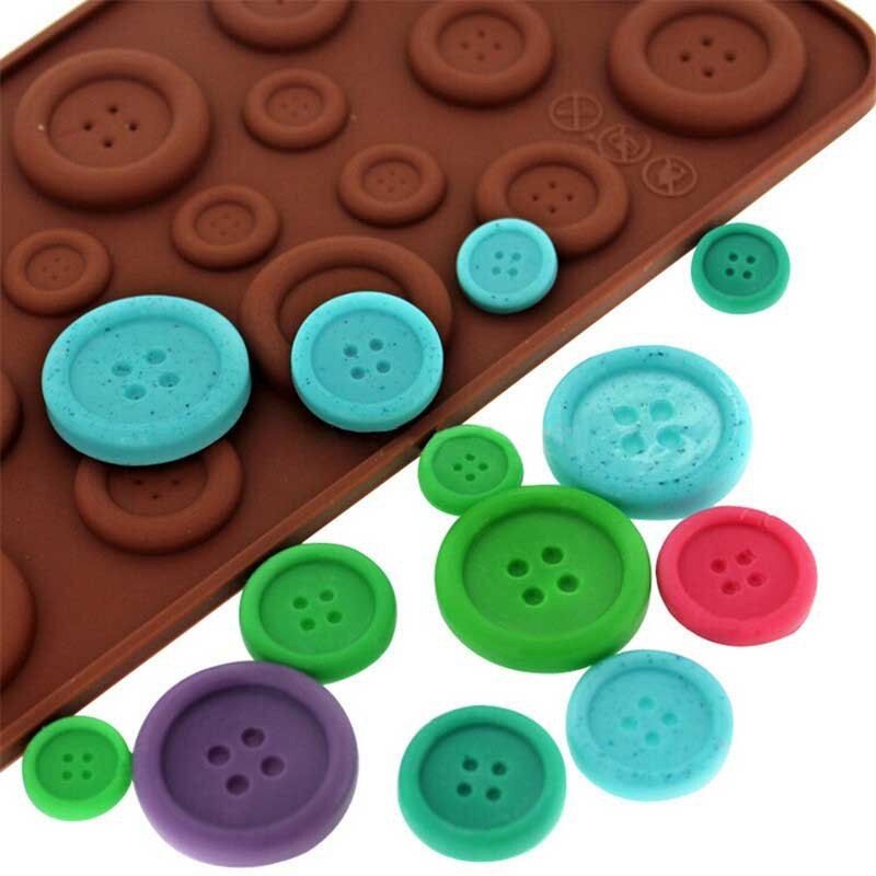 Diy Baking Mold Mini Button Shape Silicone Chocolate Mold Cake Decorating Tools Kitchen Accessories