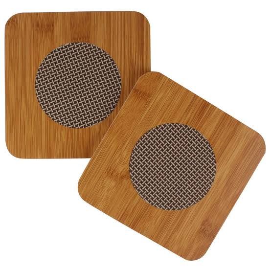 Heat Pad Square Shape Heating Wooden Coaster Heat Pad 6pcs