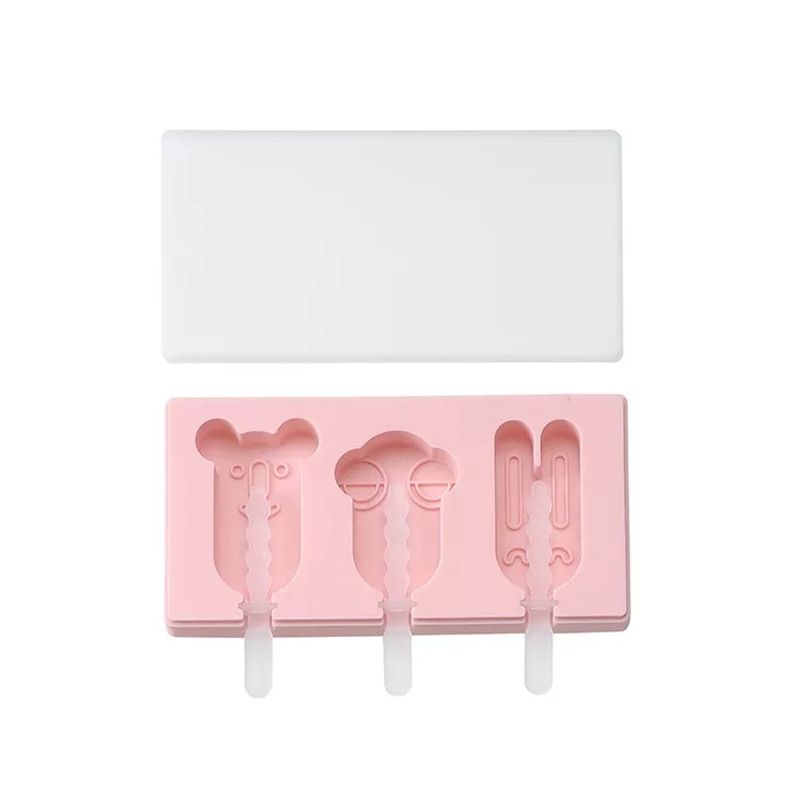 Silicone Ice Cream Mold with Cover s Shape Jelly Form Maker for Ice lolly Moulds Ice Cube Tray for Candy Decoration