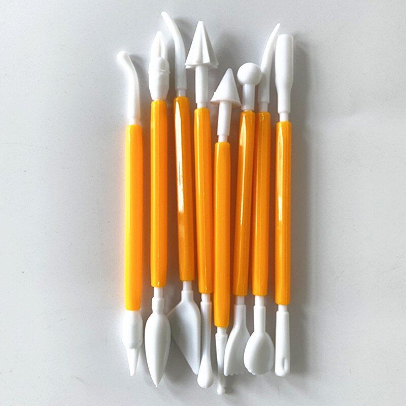 8Pcs/Lot Fondant Cake Pastry Carving Cutter 16 Patterns Flower Sugar Craft Modelling Tools Clay Fondant Cake Decorating Tools