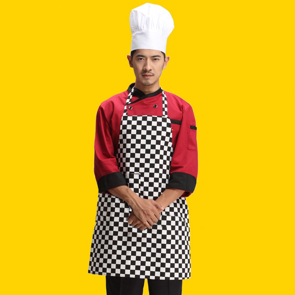 Yfashion Women Kitchen Antifouling Chef Apron for Hotel Restaurant Cooking