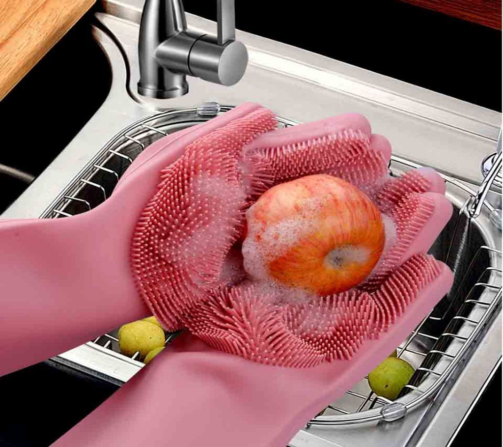 silicone dish washing kitchen hand Gloves