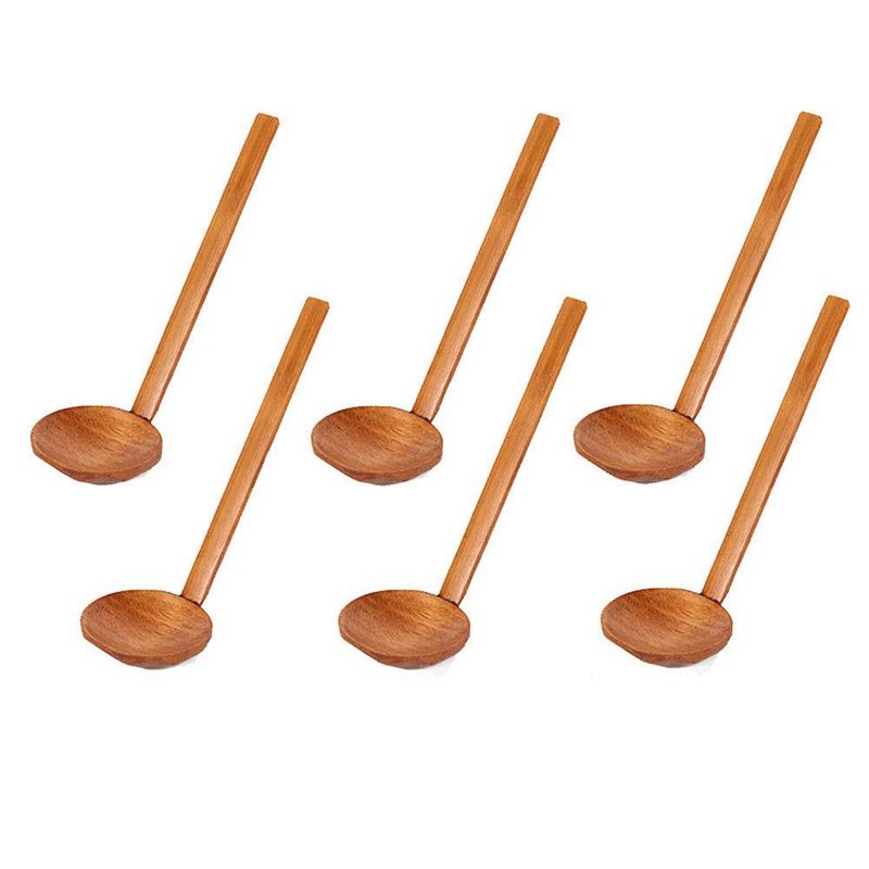 6 Pcs Japanese Long Handle Large Spoon Spoon Ramen Spoon Shell Hot Pot Spoon Ramen Spoon Home Tableware