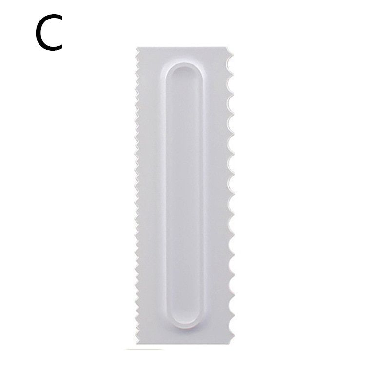 1pc Cream Scraper Irregular Teeth Edge Spatulas Cake Baking Scraper Fondant Cake Slicer Pastry Cutters Tools DIY Decorating