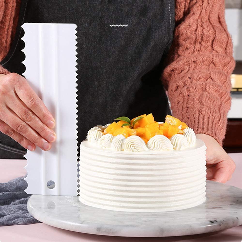 Cake Decorating Comb Cake Scraper Smoother Cream Decorating Pastry Icing Comb Fondant Spatulas Baking Pastry Tools