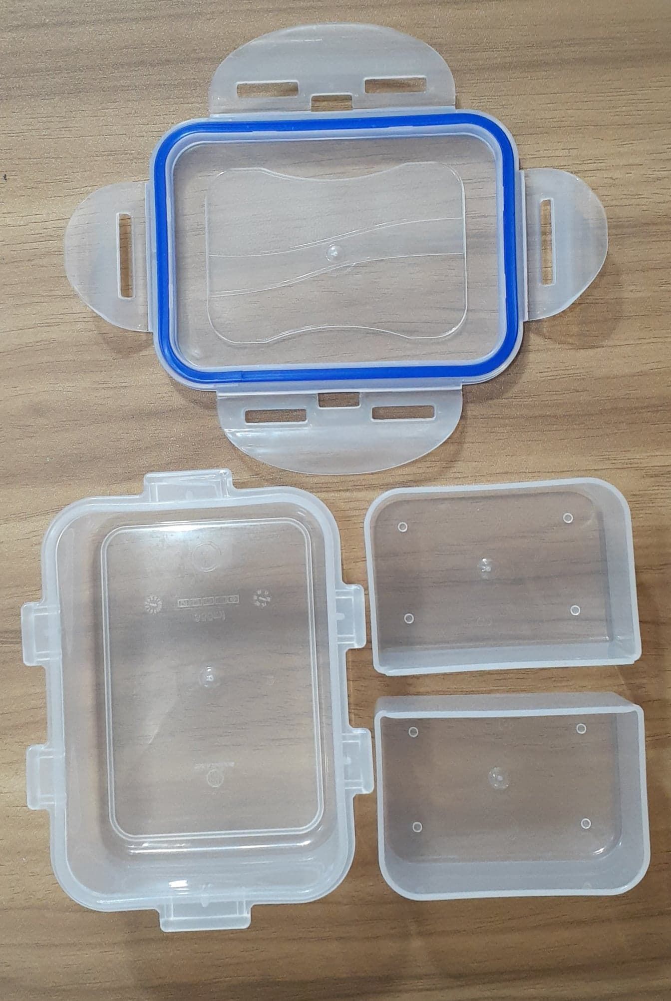 Mini Size Tow Part Air Tight Lock RTG Square Food Storage Box 350ml (4.5*3.25*1.75 Inches)