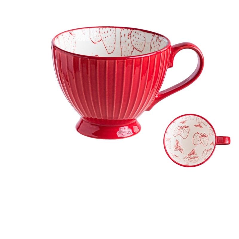 Gift Ceramic Mugs Coffee Cup Breakfast CeCute Ceramic Cup Milk Household Large Capacity Oatmeal Mug Drinkware Home Decor