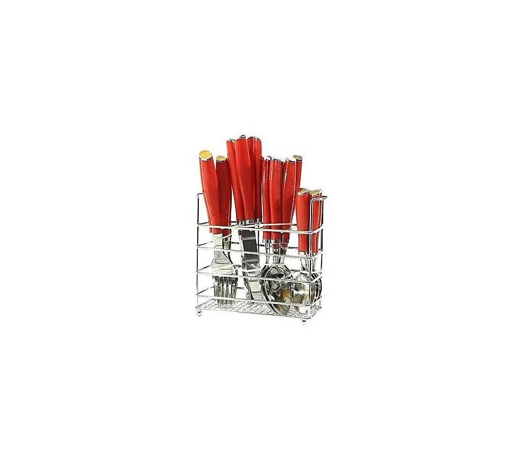 Style Lady 24 Piece Spoon Set - Red