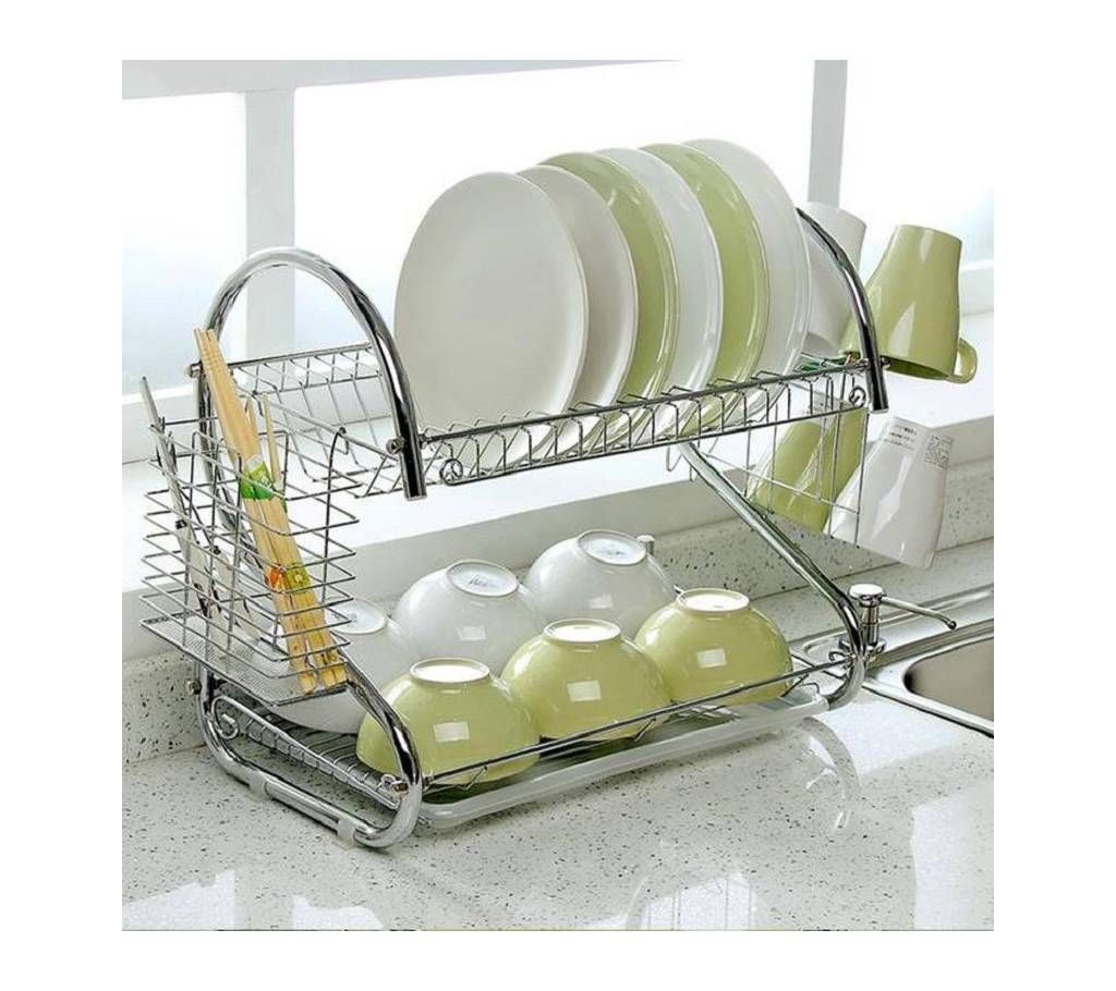 two layer dish drainer