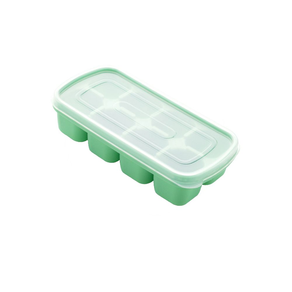 GC Household Silicone Ice Cube Mold With Dustproof Cover Ice Cube Tray Fruit Ice Cream Mould color:blue