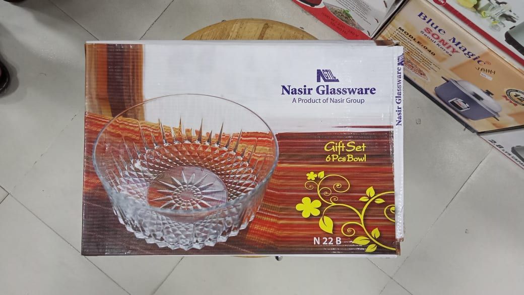 N-22B Crystal Glass Bowl Set - 6Pcs