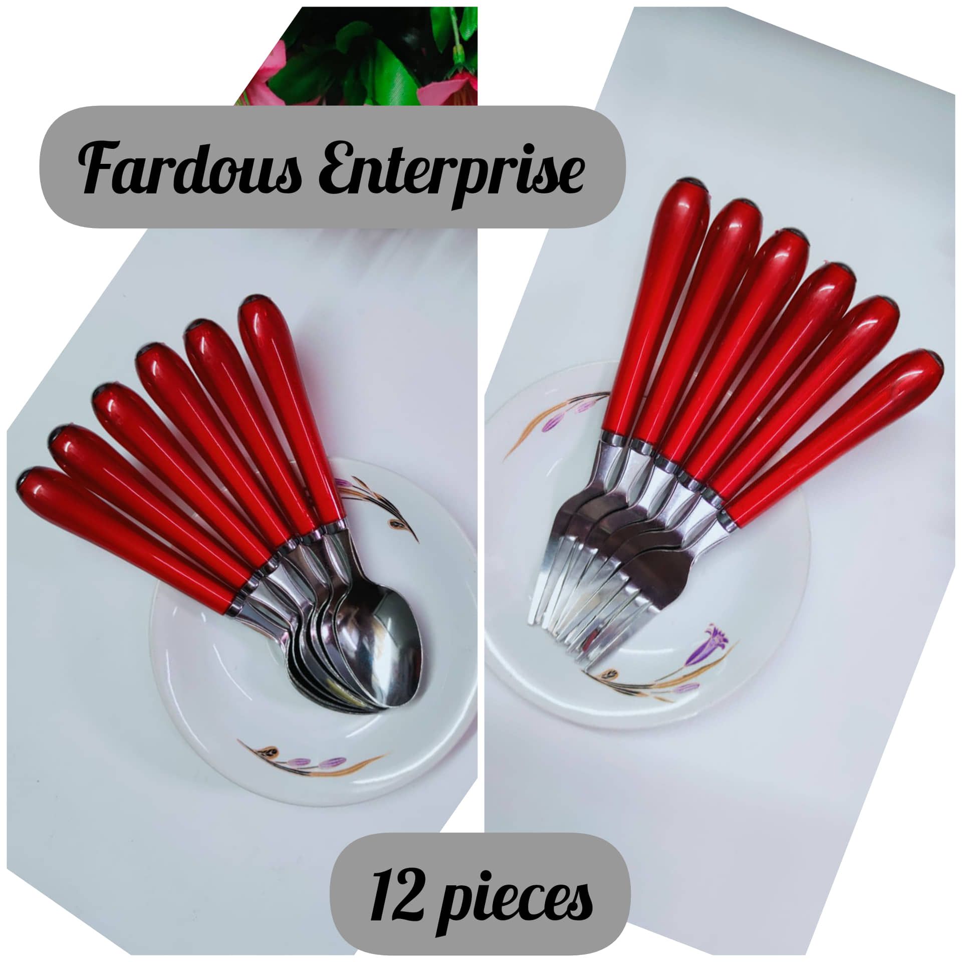 Spoon Set/ Cutlery Set/ HIGH QUALITY Stainless Steel Spoon Set 12-Pieces (Tea Spoon 6-Pieces & Fork Spoon 6-Pieces)