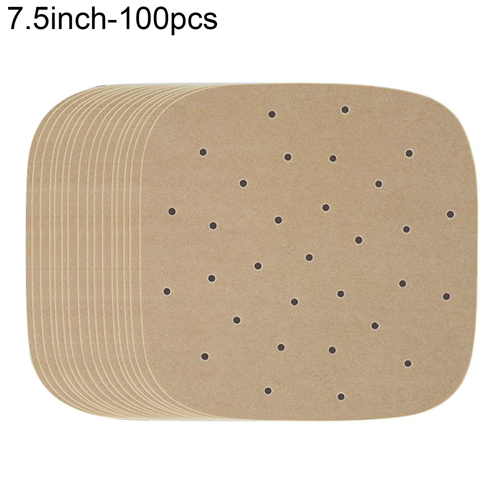 100Pcs Air Fry Steamer Liners Perforated Non-Stick Steaming Paper Baking Tools