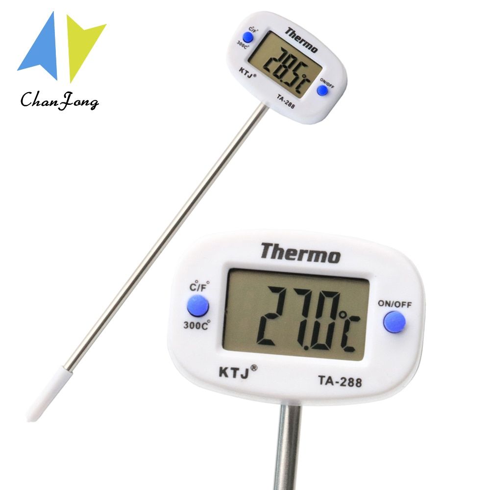 Food Thermometer 180" Rotation Digital Thermometer Oven Meat Probe BBQ Cooking Chocolate Water Oil Kitchen Thermometer TA288