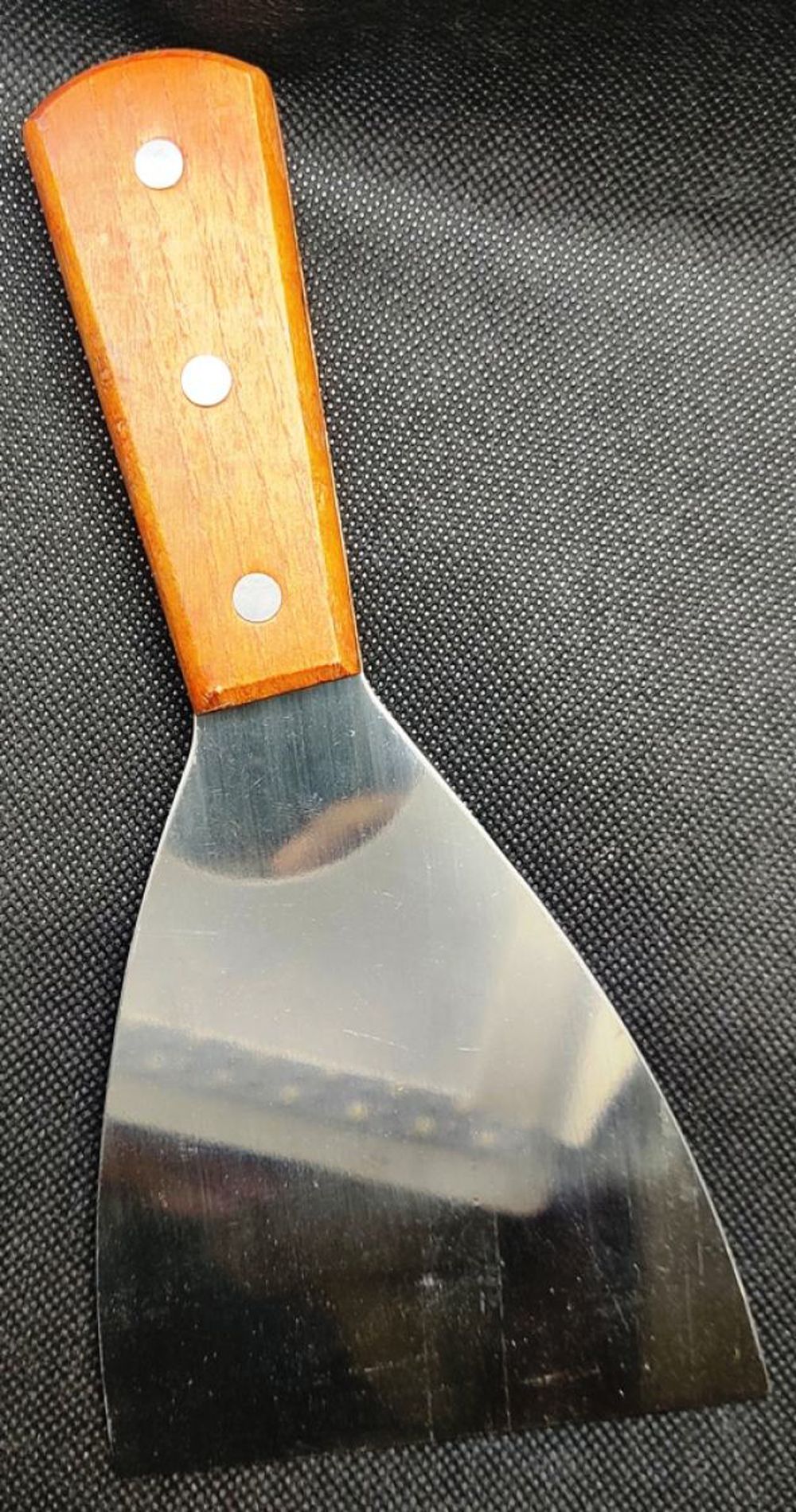 Stainless Steel Scraper With Wooden Handle - 1 Piece
