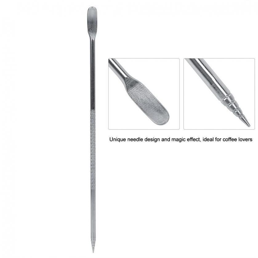 1pc Coffee Art Needle Stainless Steel Coffee Needle Cappuccino Latte Art Pen DIY Coffee Art Tools