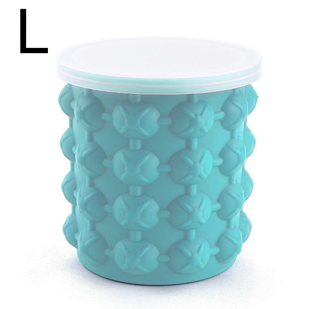 1000ml Silicone Ice Cube Maker With Lid Ice Bucket Ice Mold Space Saving  Bucket For Kitchen Party Barware