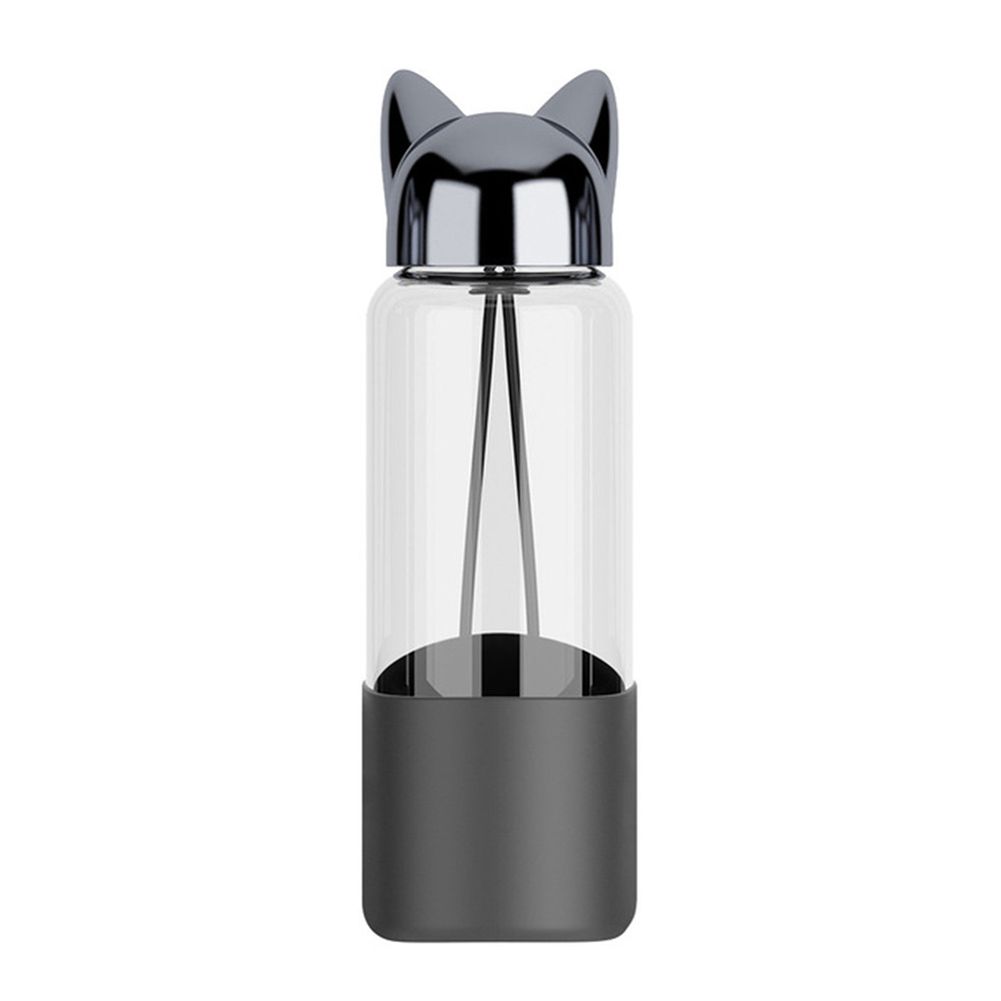 350ml Portable Seal Ring Glass Cup Travel Sport Leak-proof Drinking Water Bottle