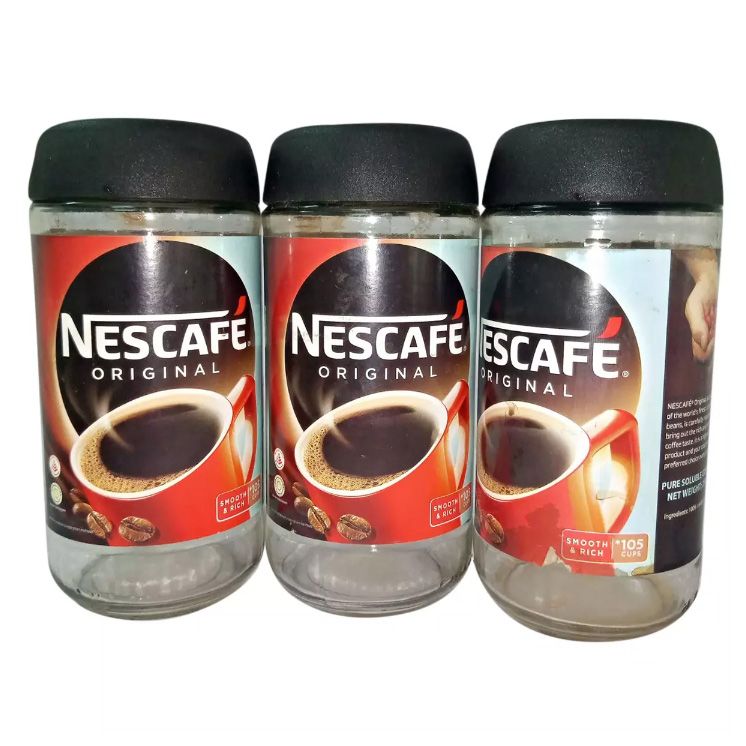 3 Pis Glass Built Coffee Jar 1000ml