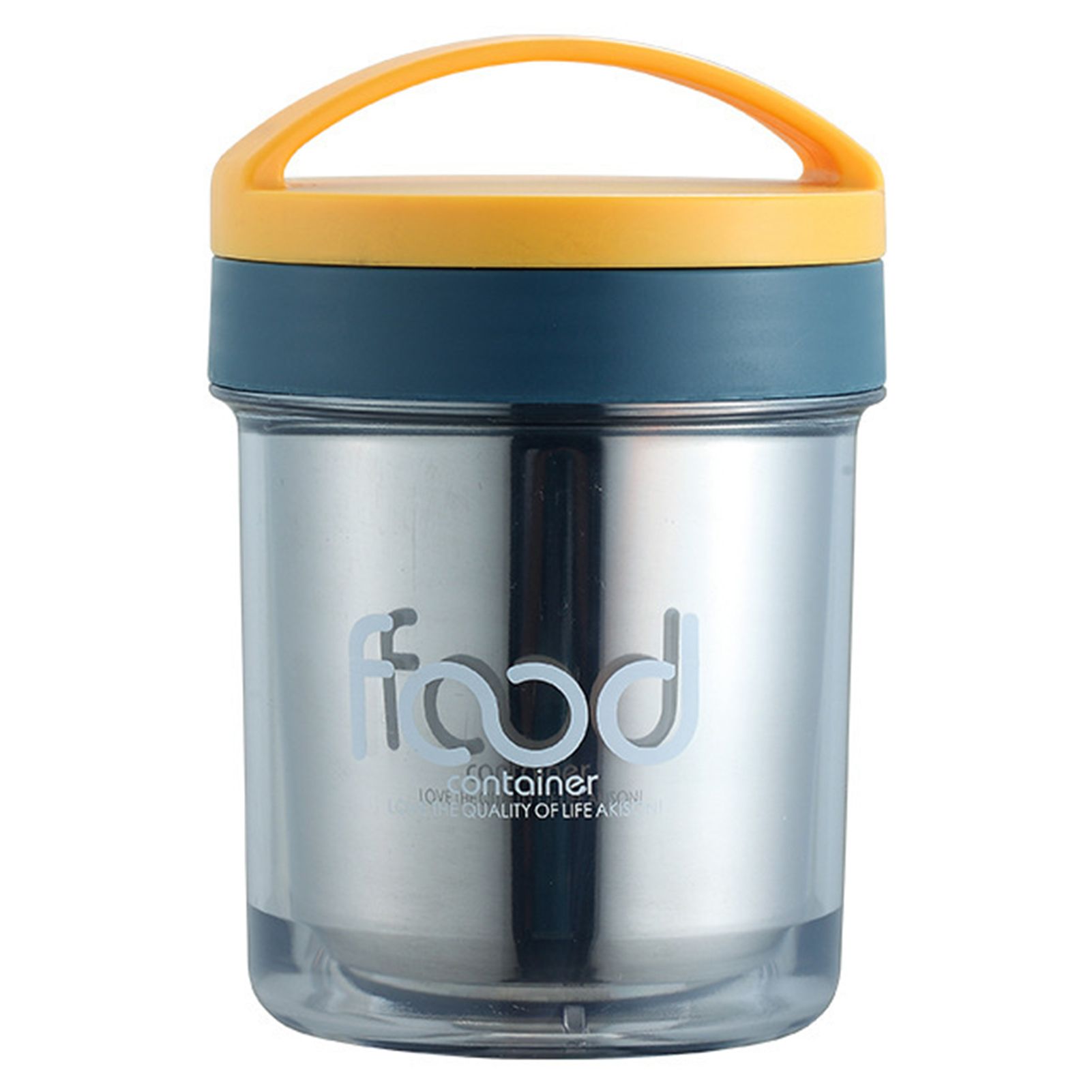 400ML Breakfast Cup Food Grade Insulated Stainless Steel Large Capacity Food Container with Spoon for Office