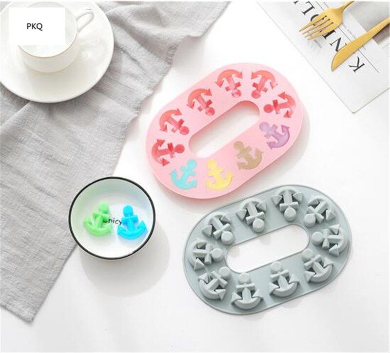 Anchor Shaped Silicone Mold Chocolate Candy Mold Cake Baking Tools Silicone Ice Cube Mold Soap Mould 20.2*13.6*1.3cm