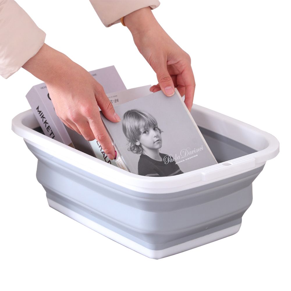 Collapsible Plastic Picnic Camping BBQ Basket Fruit Baskets for Kitchen Household Storage Bin