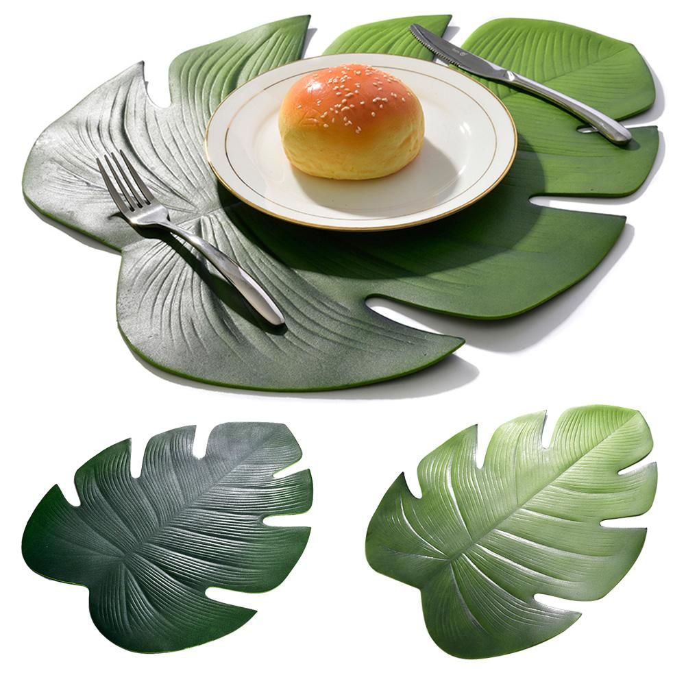 EVA Monstera Shape Coaster Table Plate Mat Party Wedding Decoration Accessories Heat Insulated Pads