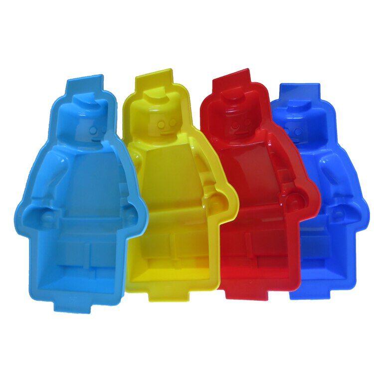 1PC Super Big 100% foodgrade lego shaped silicone cake mold,robot silicone cake mold