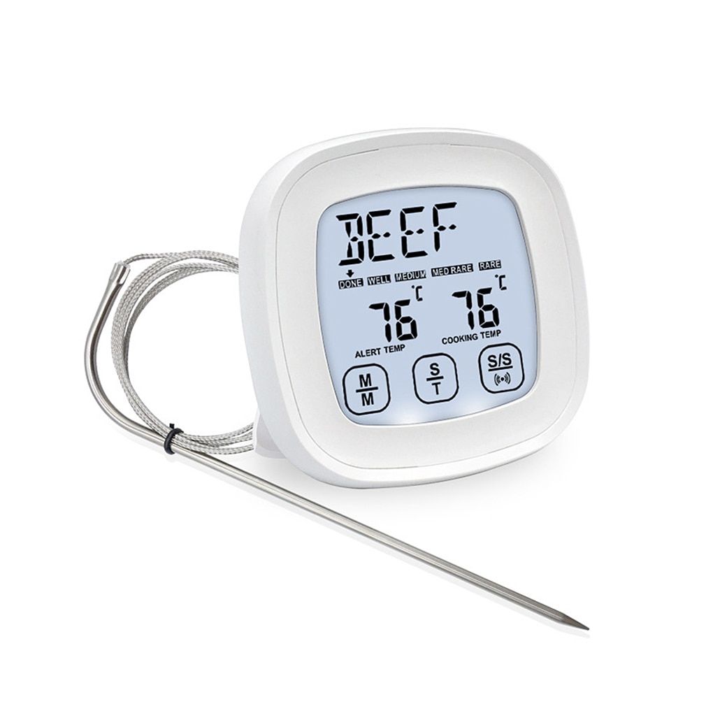 2 Probes Digital Meat Kitchen Thermometer Stainless Waterproof Meat Tature Probe Cooking BBQ Tature Meter for Kitchen