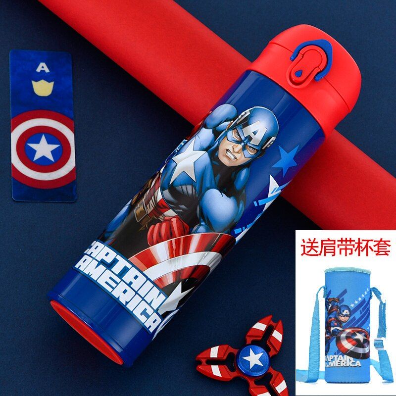 Disney Children's Thermos Water Cup Mikey Sofia Princess Girl Boy Kindergarten Straight Drinking Cup Water Bottle 480-500ML