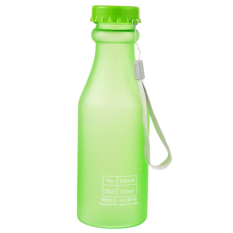 550ML Eco-friendly Durable Frosted Soda Bottle Outdoor Sports Running Travel Tea Bottles Dull Polish Plastic Water Cup Drinkware