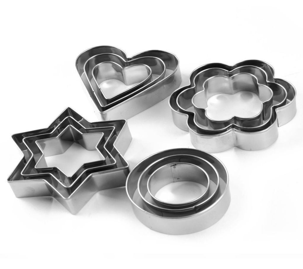 Stainless Steel Cookie Cutter Set, 12-Pieces
